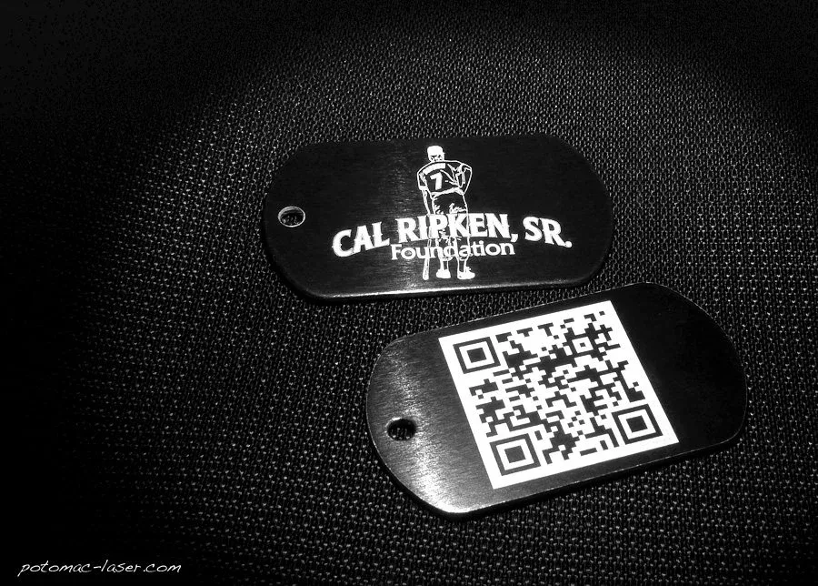 Laser-marked QR tags