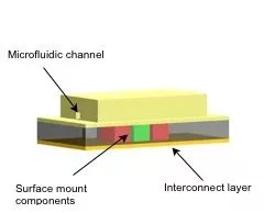 Integration of microelectronics and microfluidics