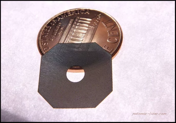 20 micron holes in Tungsten